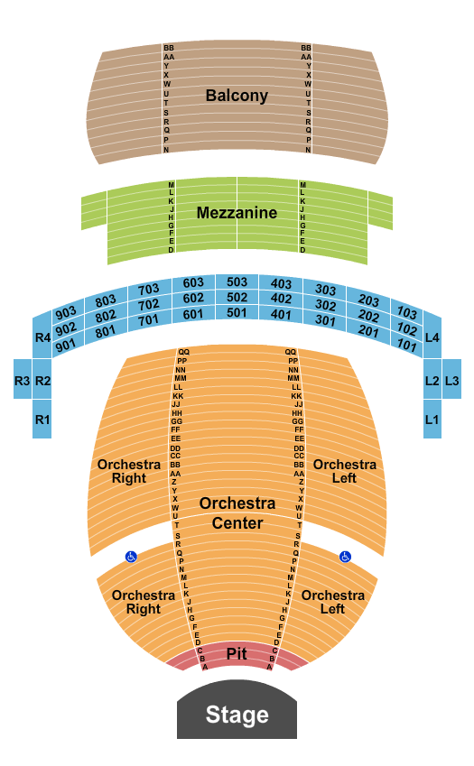 Connor Palace Theatre Mamma Mia! Seating Chart
